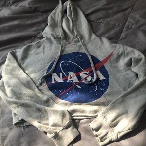 NASA cropped long sleeve sweater